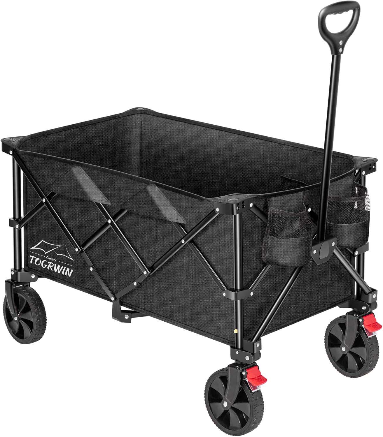 Torgwin 200L折りたたみ式ワゴン300lbsヘビーデューティ折りたたみ式ガーデンカート